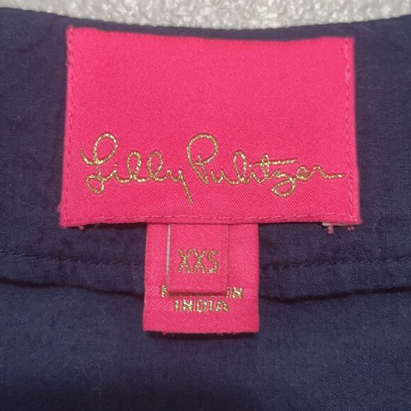 LILLY PULITZER Navy Tunic or Coverup Size XXS - Picture 3 of 6